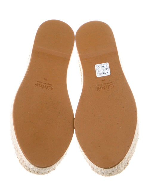 Chloé Leather Crochet Trim Espadrilles