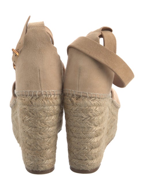 Chloé Suede Scalloped Accent Espadrilles