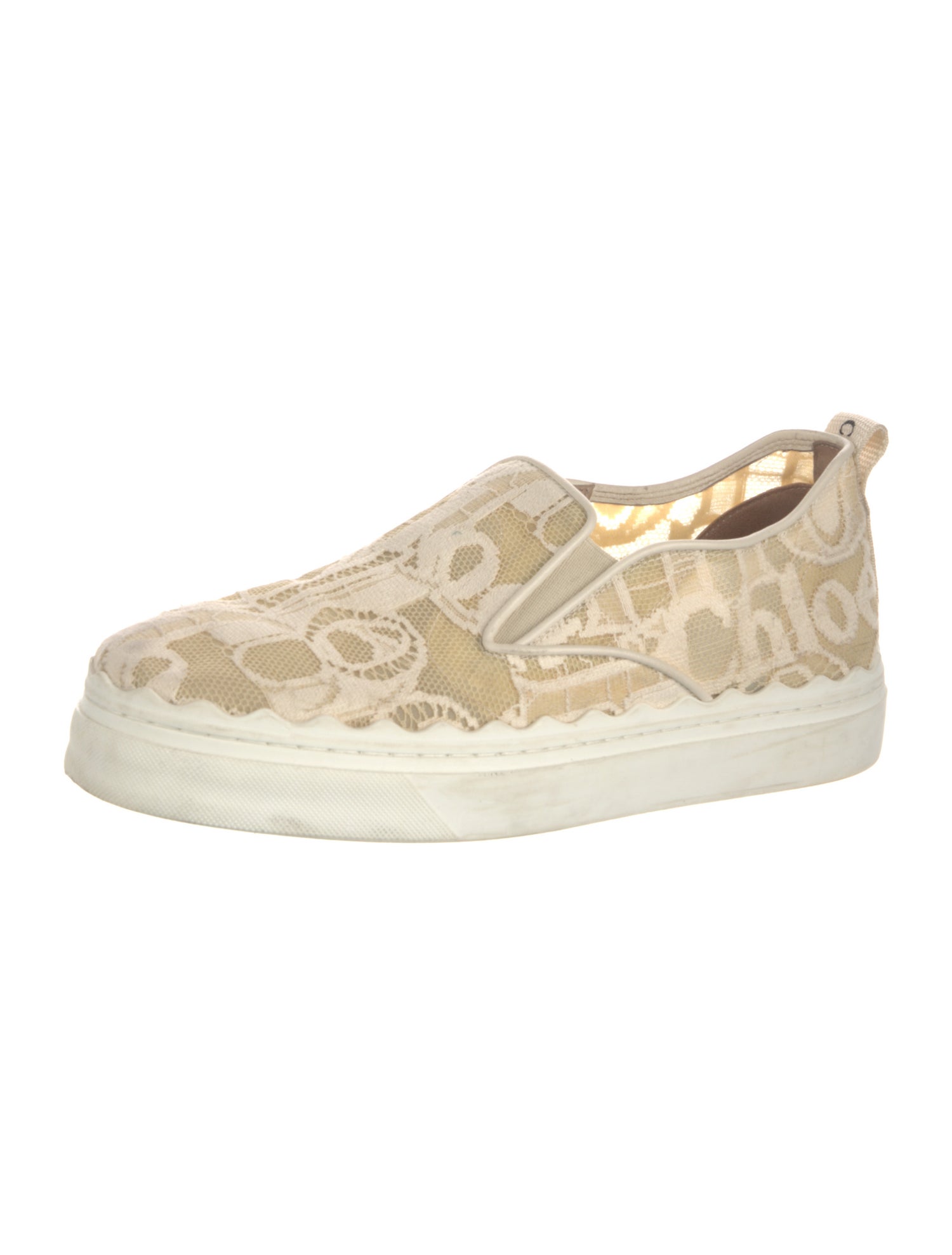 Chloé Lace Lace Pattern Sneakers