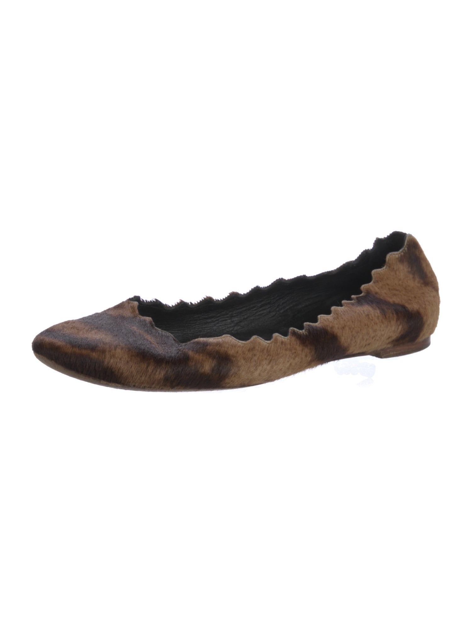 Chloé Ponyhair Animal Print Ballet Flats