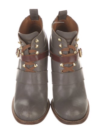Chloé Leather Lace-Up Boots