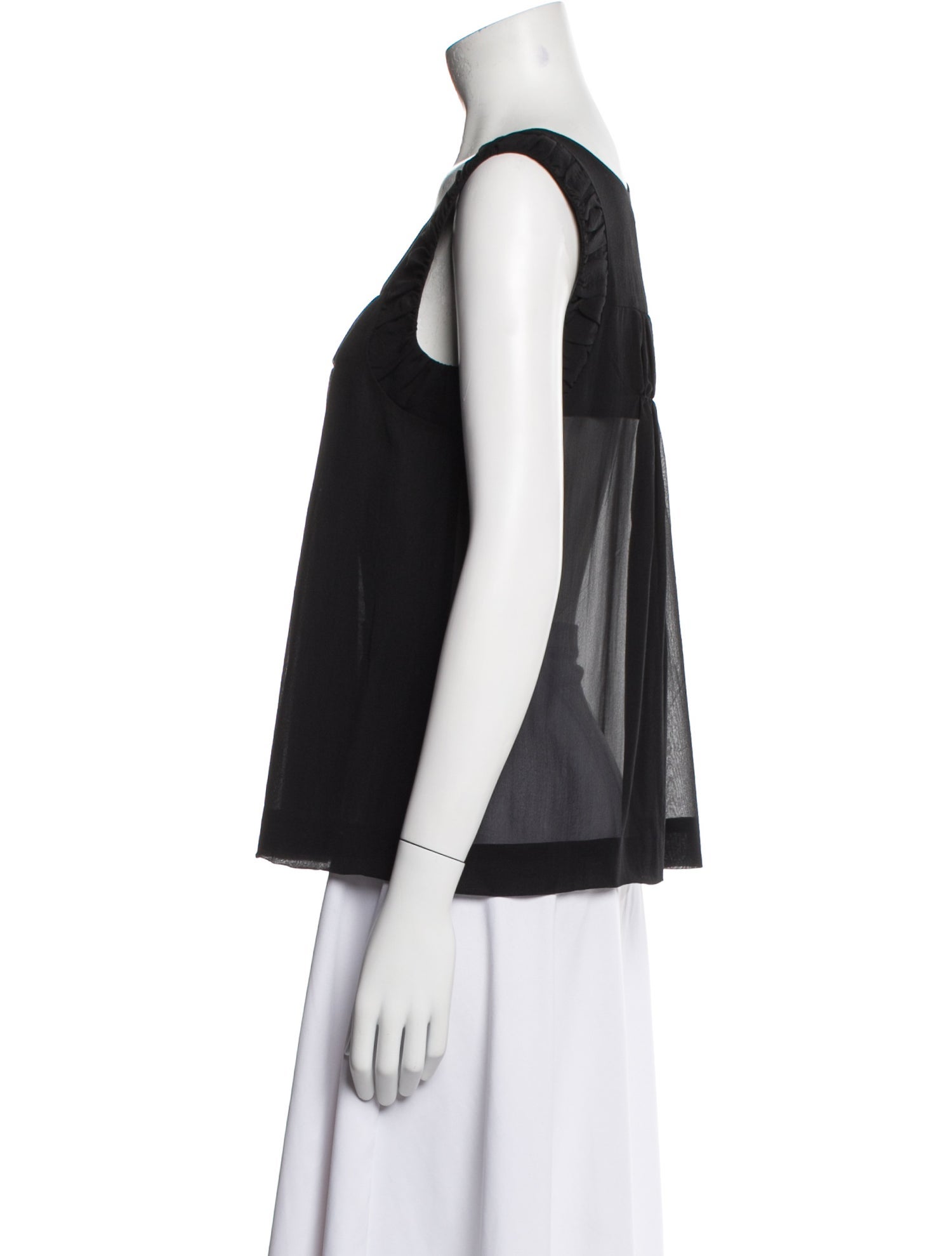 Chloé Silk Scoop Neck Top
