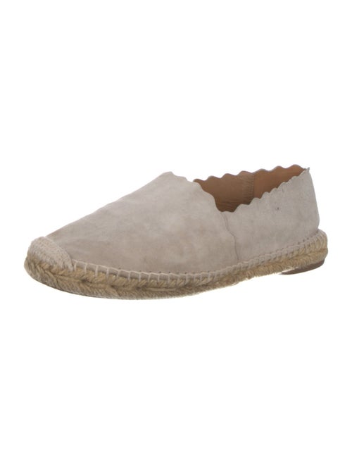 Chloé Suede Scalloped Accent Espadrilles