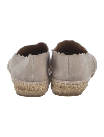 Chloé Suede Scalloped Accent Espadrilles