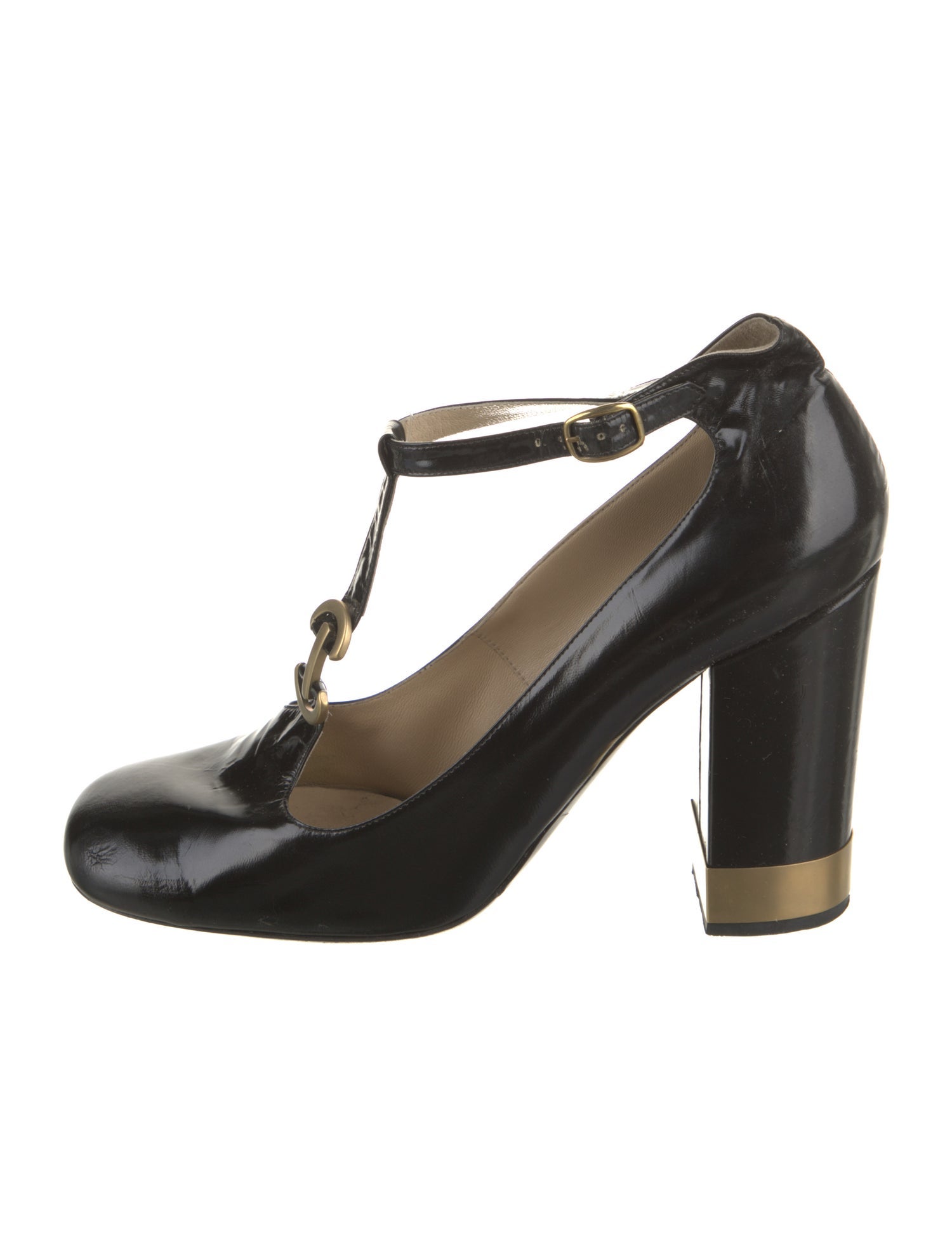 Chloé Leather T-Strap Pumps