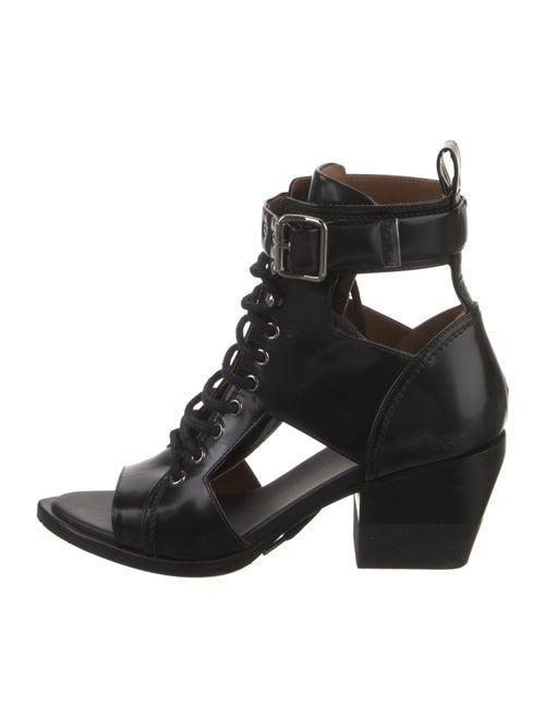 Chloé Leather Cutout Accent Boots