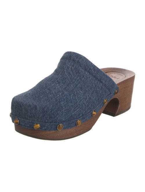 Chloé Denim Studded Accents Mules