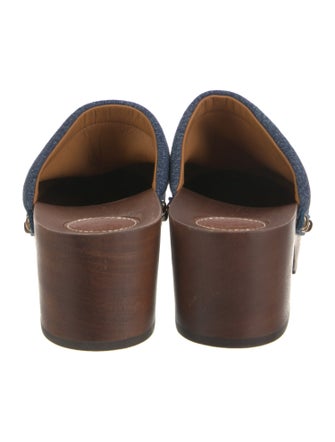 Chloé Denim Studded Accents Mules