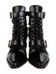 Chloé Leather Cutout Accent Lace-Up Boots