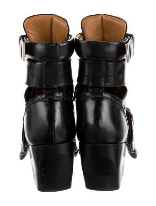 Chloé Leather Cutout Accent Lace-Up Boots