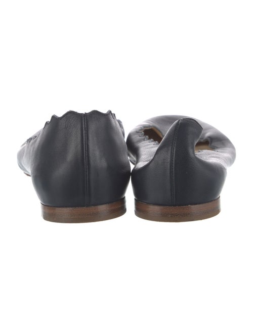 Chloé Leather Scalloped Accent Ballet Flats