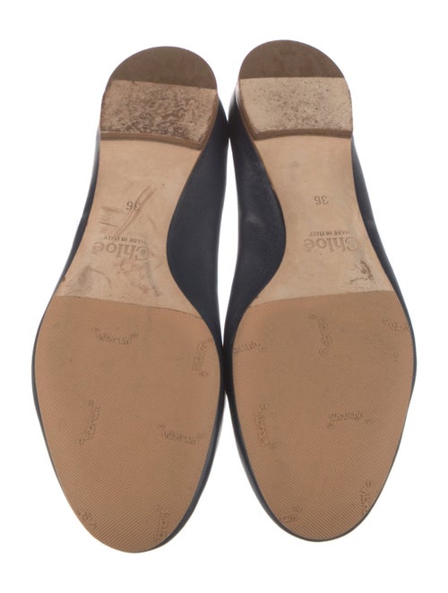 Chloé Leather Scalloped Accent Ballet Flats