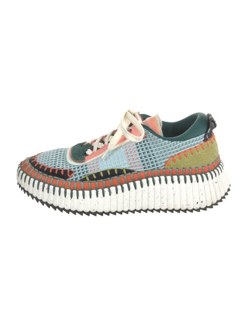 Chloé Patterned Mesh Accents Sneakers
