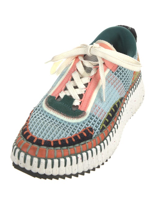 Chloé Patterned Mesh Accents Sneakers