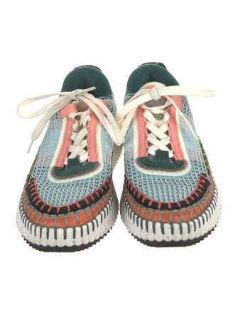 Chloé Patterned Mesh Accents Sneakers