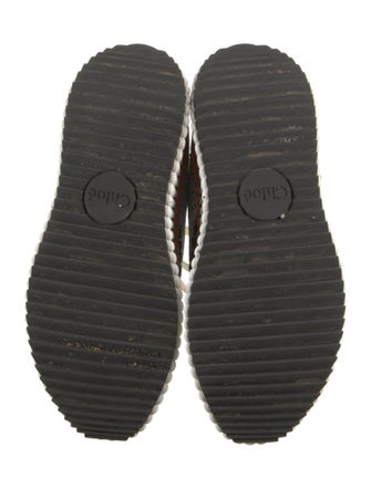 Chloé Patterned Mesh Accents Sneakers