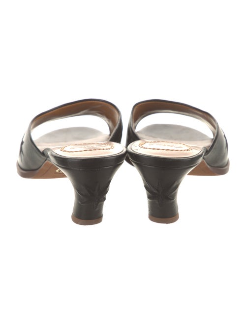 Chloé Leather Embroidered Accent Slides