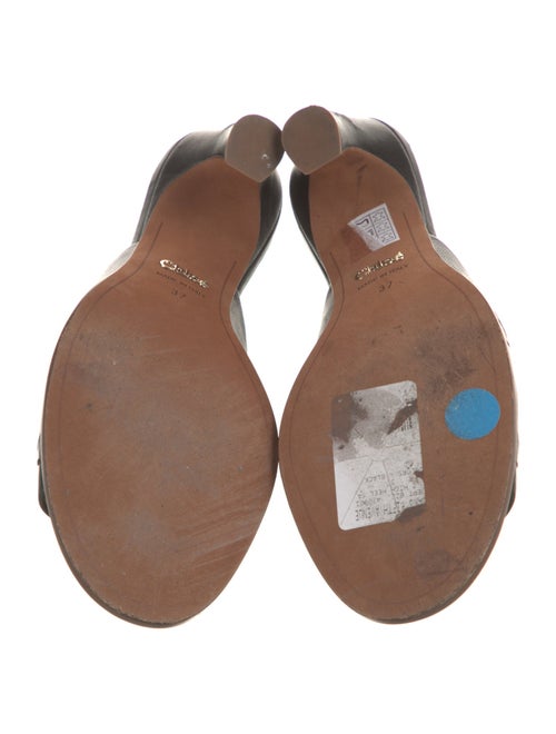 Chloé Leather Embroidered Accent Slides