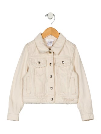 Chloé Girls' Neutral Denim Jacket