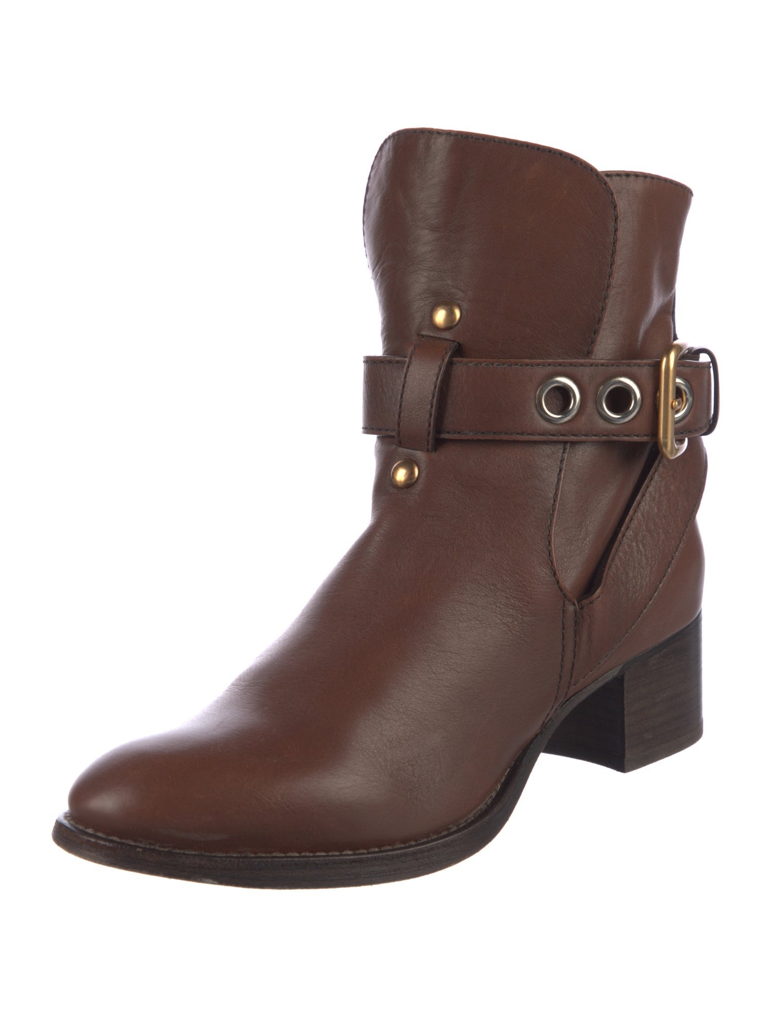 Chloé Leather Moto Boots