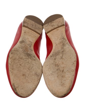 Chloé Leather Scalloped Accent Ballet Flats