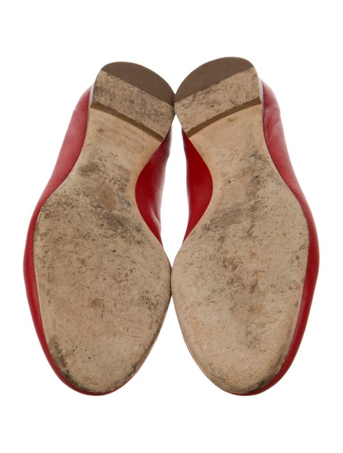 Chloé Leather Scalloped Accent Ballet Flats