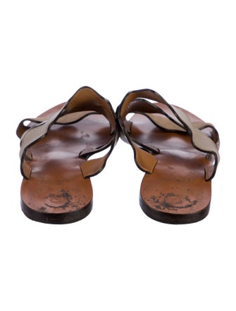 Chloé Leather Scalloped Accent Slides