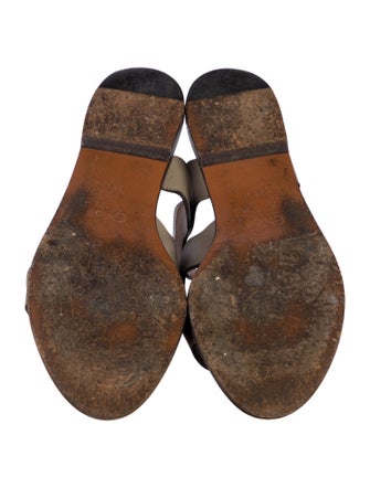 Chloé Leather Scalloped Accent Slides