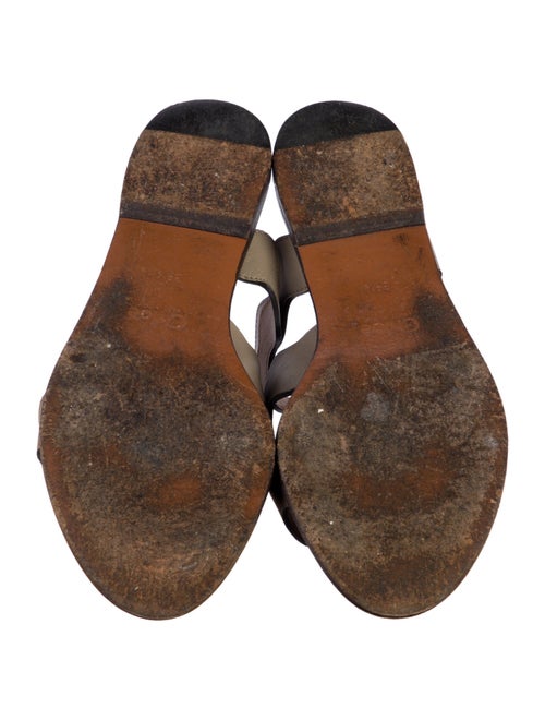 Chloé Leather Scalloped Accent Slides