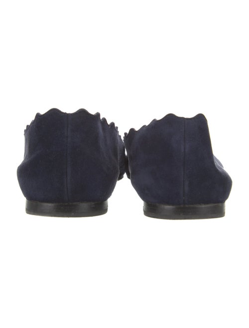 Chloé Suede Scalloped Accent Ballet Flats