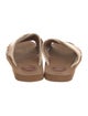 Chloé Leather Whipstitch Trim Slides