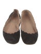 Chloé Suede Scalloped Accent Ballet Flats