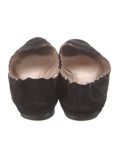 Chloé Suede Scalloped Accent Ballet Flats