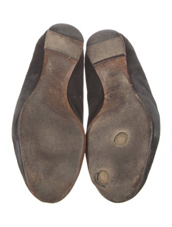 Chloé Suede Scalloped Accent Ballet Flats