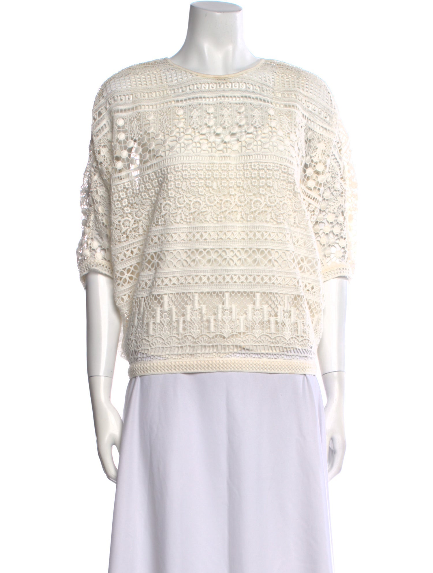 Chloé Bateau Neckline Short Sleeve Sweatshirt