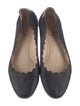 Chloé Leather Scalloped Accent Ballet Flats