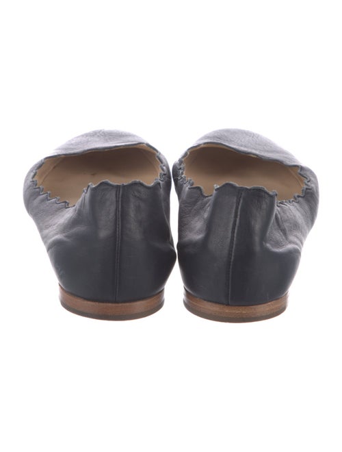 Chloé Leather Scalloped Accent Ballet Flats