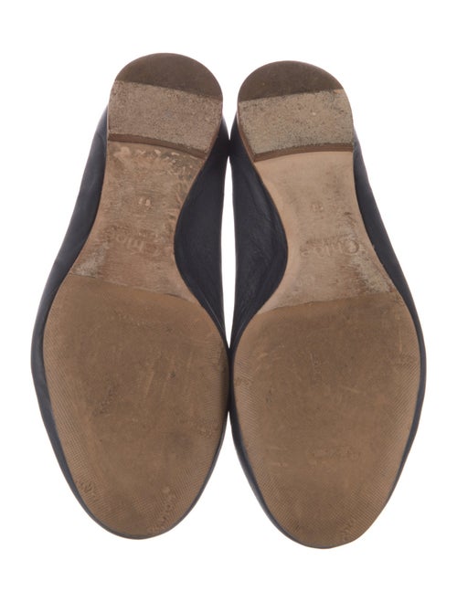Chloé Leather Scalloped Accent Ballet Flats