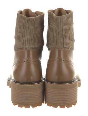 Chloé Leather Combat Boots