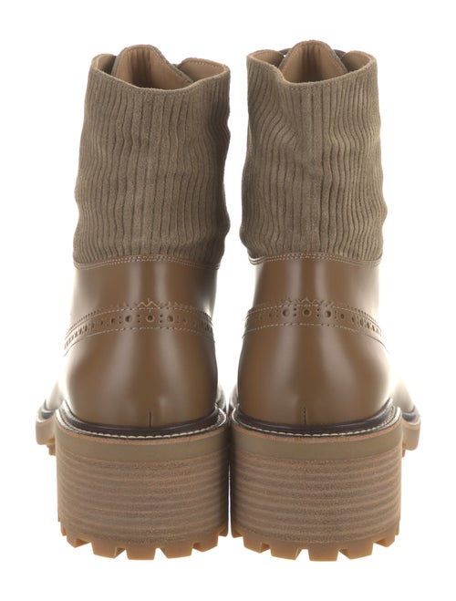Chloé Leather Combat Boots