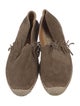 Chloé Suede Fringe Trim Accent Espadrilles