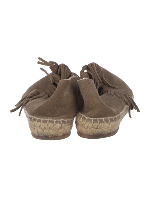 Chloé Suede Fringe Trim Accent Espadrilles