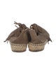 Chloé Suede Fringe Trim Accent Espadrilles