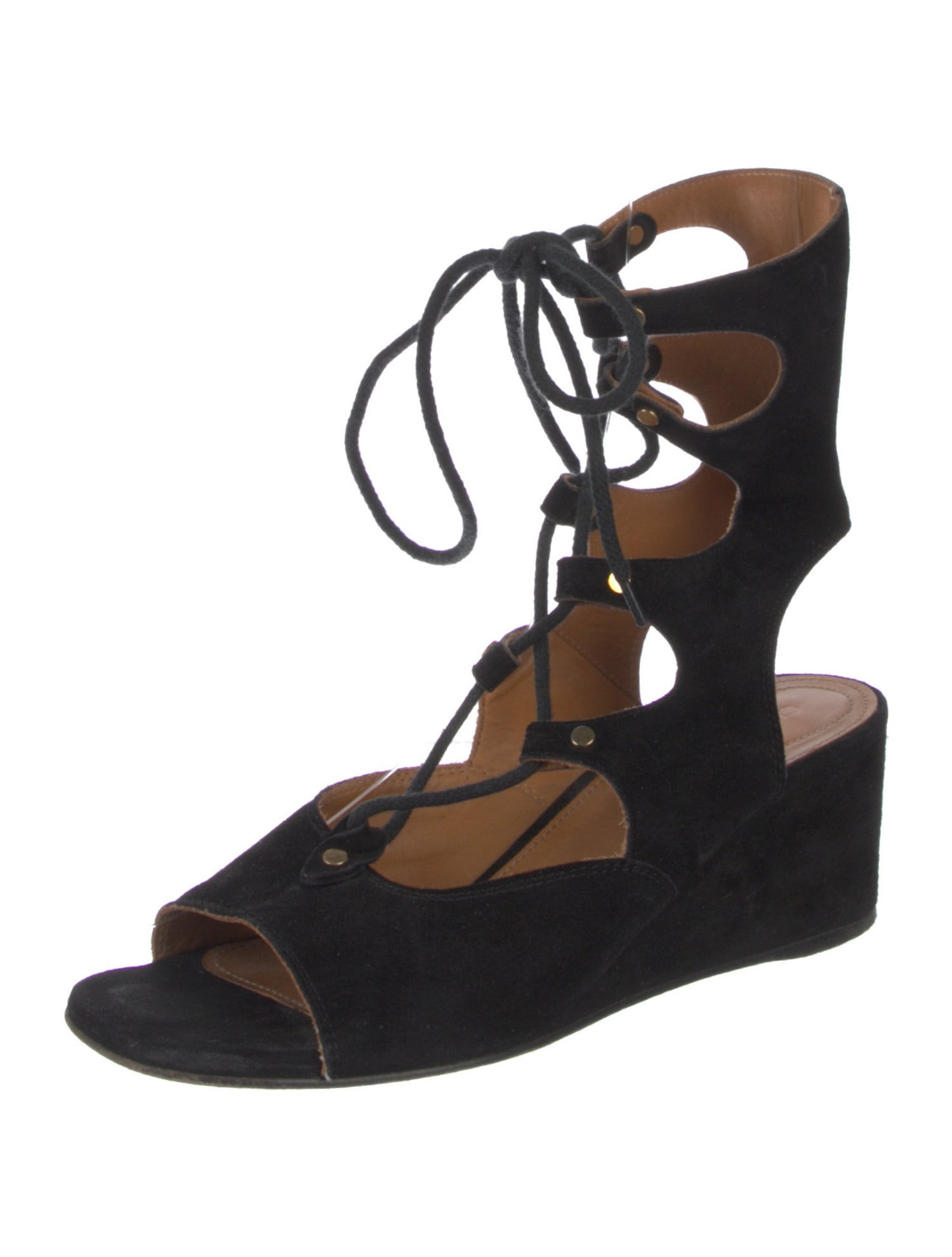 Chloé Suede Cutout Accent Slingback Pumps