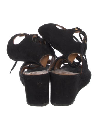 Chloé Suede Cutout Accent Slingback Pumps