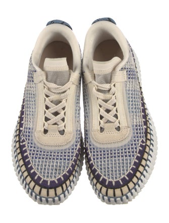 Chloé Tweed Pattern Sneakers