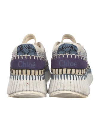 Chloé Tweed Pattern Sneakers