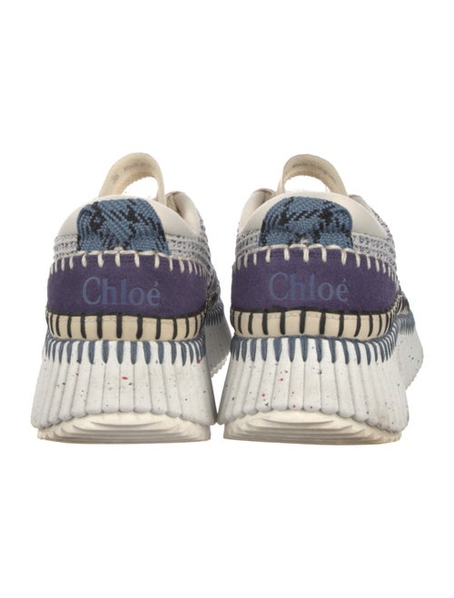 Chloé Tweed Pattern Sneakers
