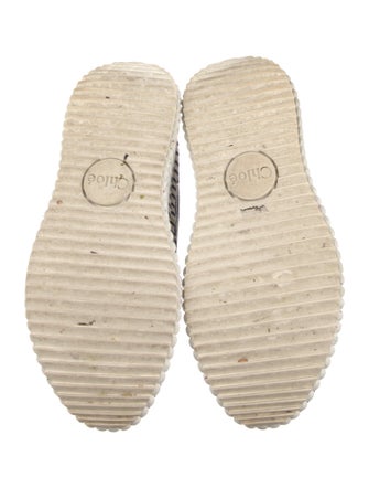 Chloé Tweed Pattern Sneakers