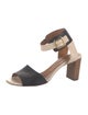 Chloé Leather Colorblock Pattern Slingback Sandals